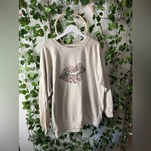 Wildfox Beige Sweatshirt with Animal Print